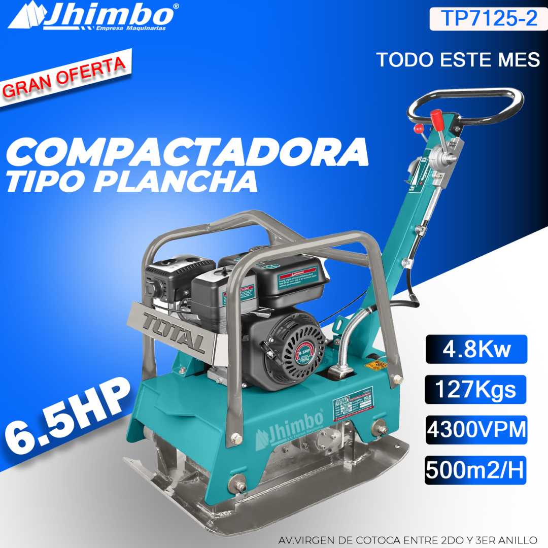 Compactadora tipo plancha industrial 120kg Santa Cruz - Jhimbo Importadora