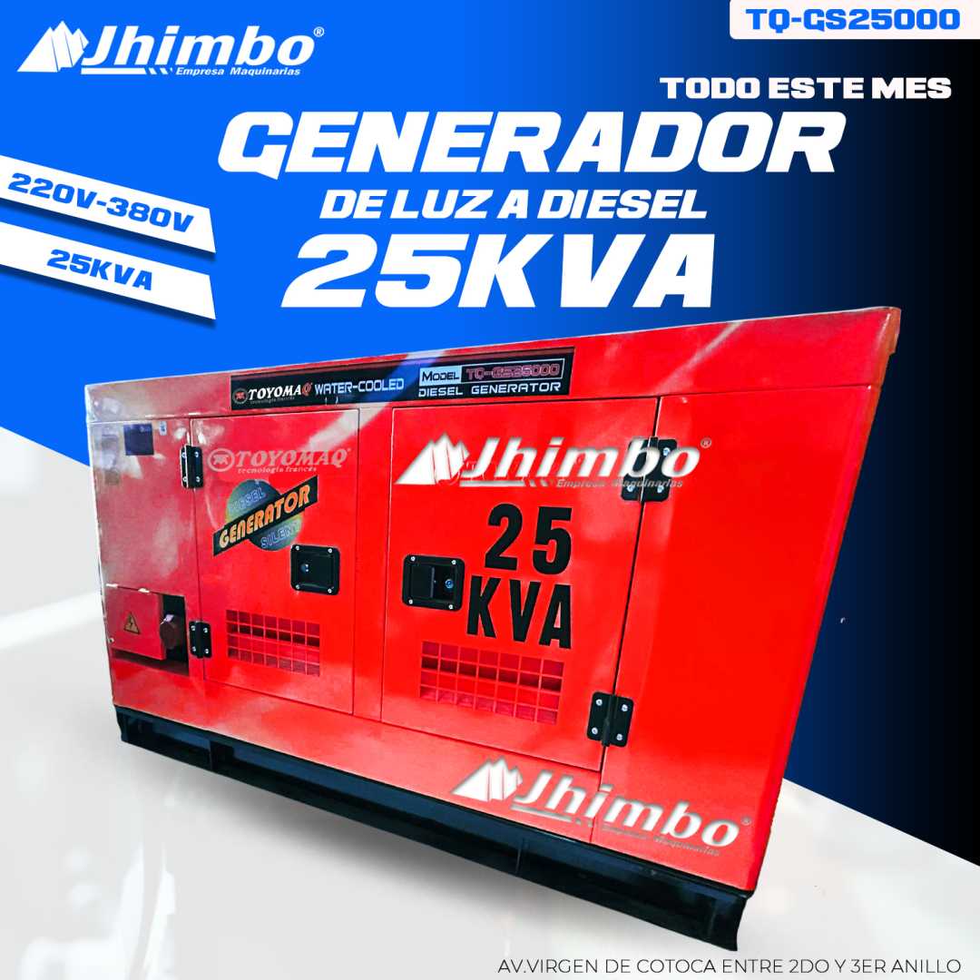 Generador de luz a diésel 25kva Bolivia - Jhimbo Importadora