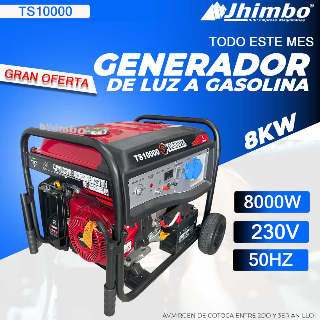 Generador de luz 8.0kW Santa Cruz - Jhimbo Importadora