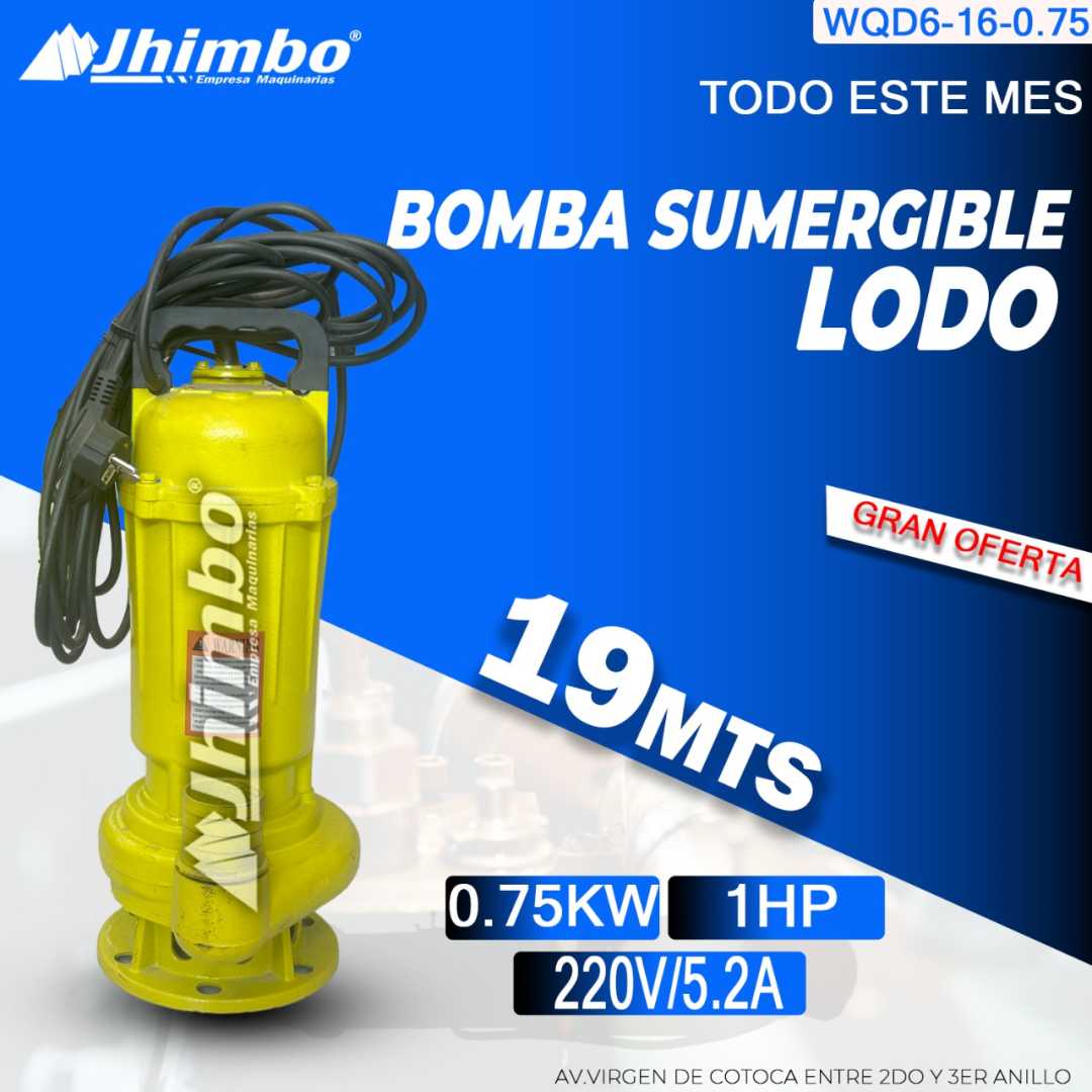Bomba sumergible lodo  Santa Cruz - Jhimbo Importadora