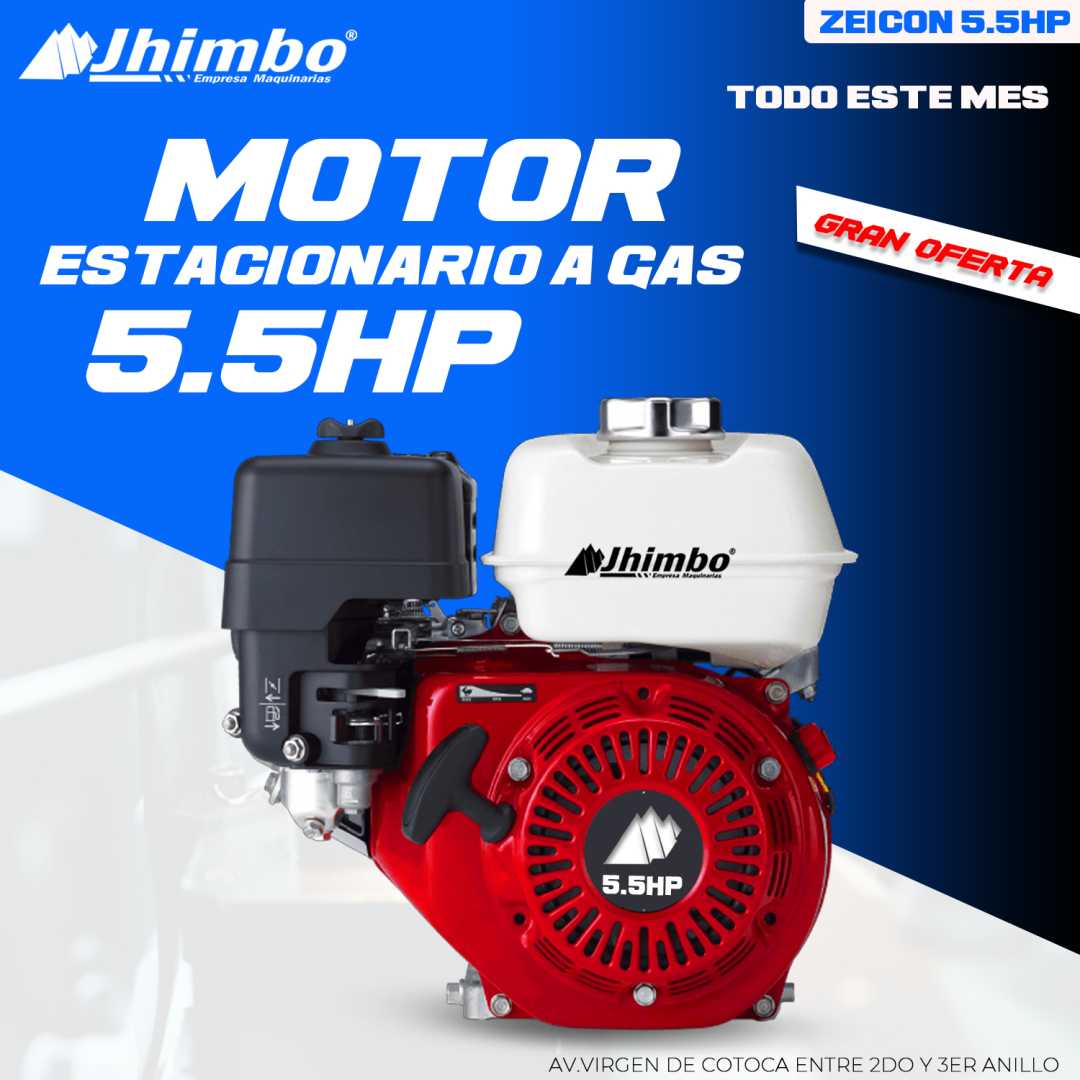 Motor estacionario a gas y gasolina 5.5HP Bolivia - Jhimbo Importadora