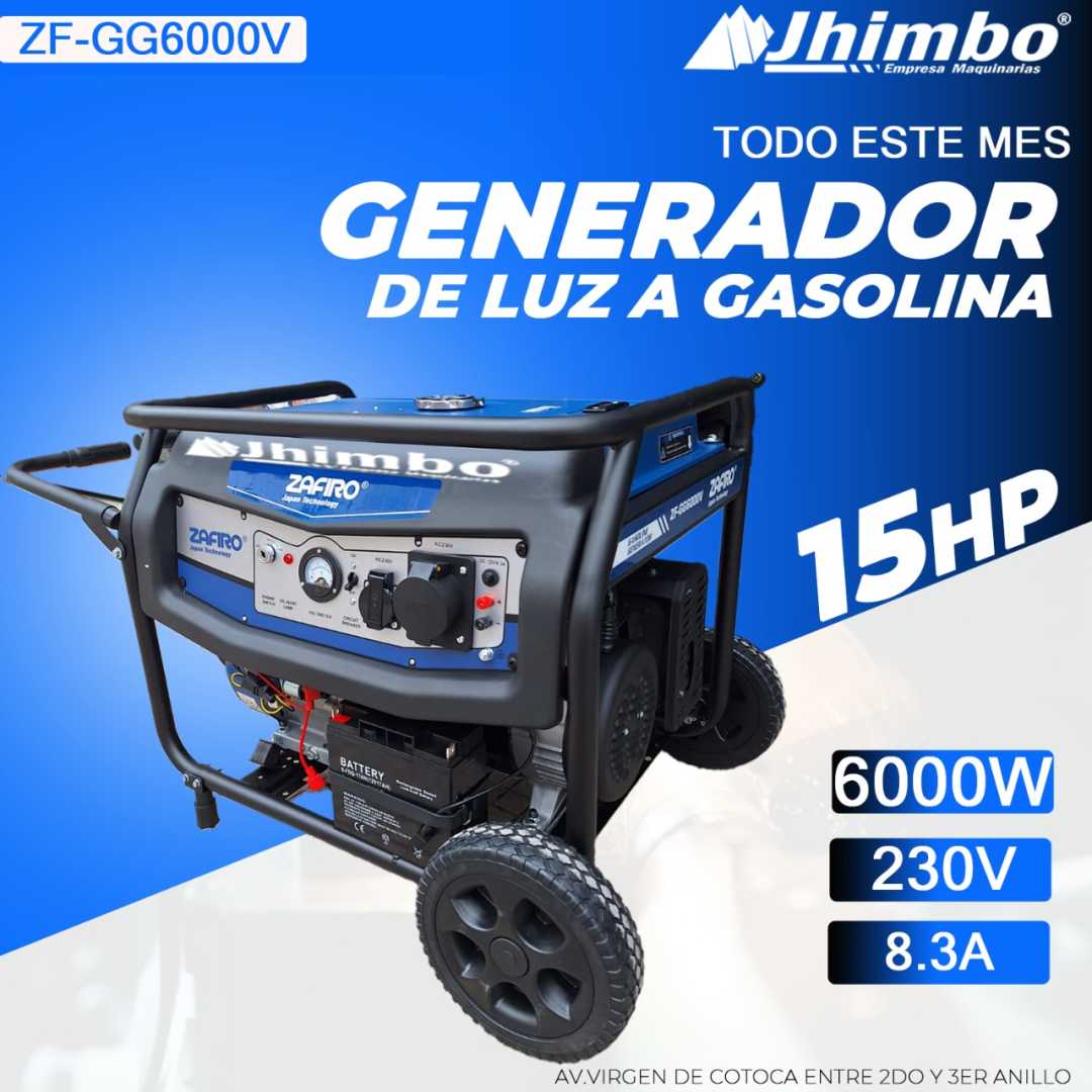 Generador de luz 6000W Bolivia - Jhimbo Importadora