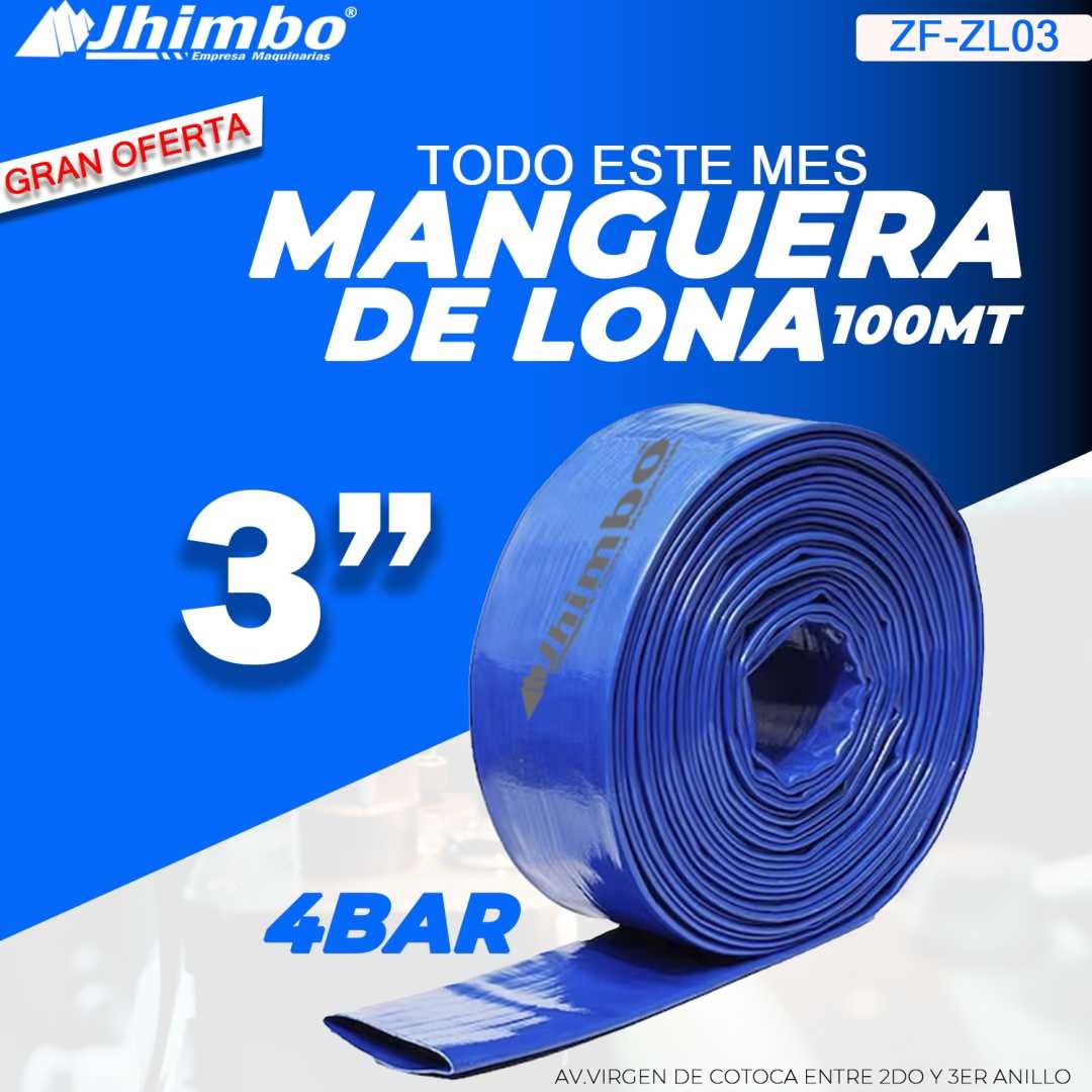 MANGUERA DE LONA 3 PULGADAS JAPONESA BOLIVIA - Jhimbo Importadora
