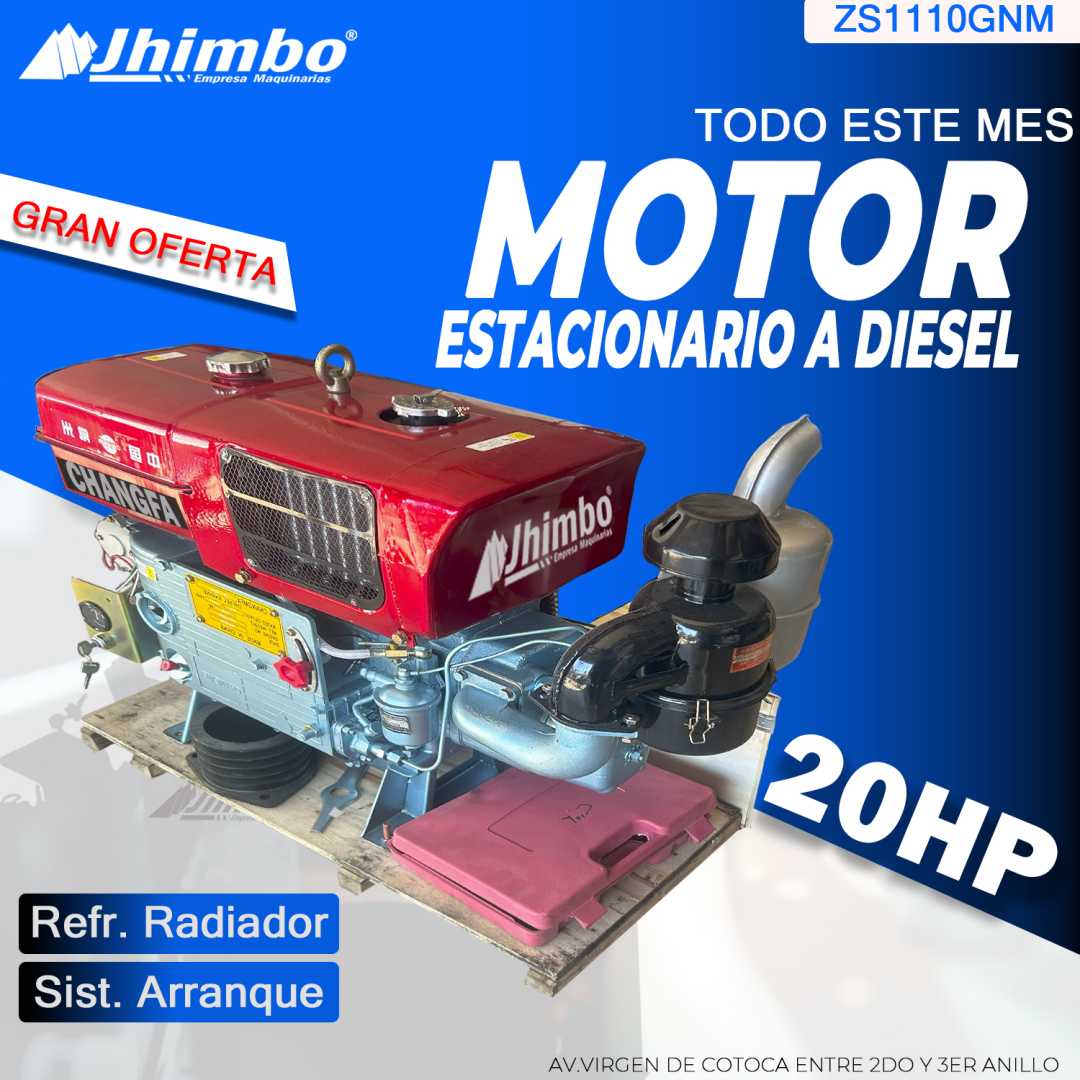 Motor estacionario a diesel 20HP Santa Cruz