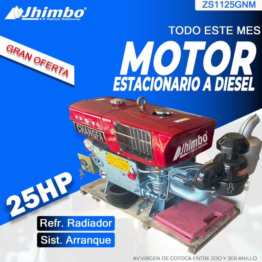 Motor estacionario a diesel 25HP Bolivia - Jhimbo Importadora